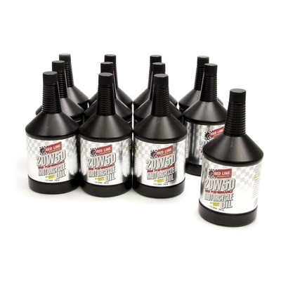 Redline Oil 42504, Motorcycle 20W50 Synthetic Motor Oil 1 qt Set of 12