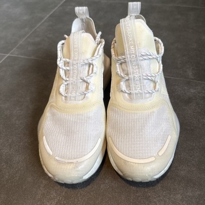 Mens 9.5 - Adidas NMD V3 Triple White Lifestyle Sneakers Casual Shoes GX3374