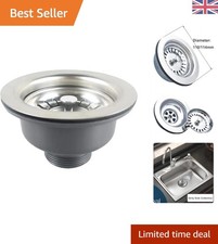 110mm Sink Waste Strainer - Modern Stainless Steel & PVC Design for All Sinks