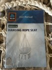 Aldi Hanging Rope Seat Cream - New in Opened Box