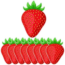 50 PCS 6 Inch Strawberry Cutouts, Paper Cut-Outs, Bulletin Board Wall Decor