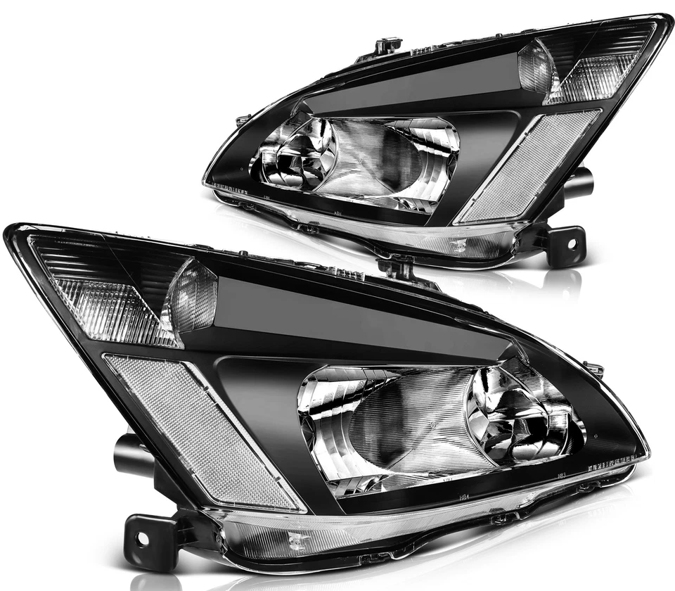 Conjunto de faros de lente transparente para Honda Accord 2003-2007 de repuesto Foto 3 de 4