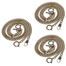 3 Count Watch Accessories for Men Pocket Chain Mens Wallet Bronze