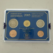 2005 Sveriges Mynt Coins of Sweden 5 Coin Set - Sealed