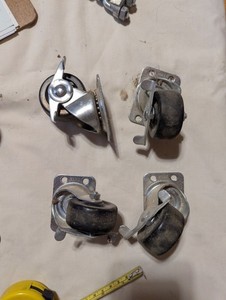 2" castor swivel wheels with brake - set of 4