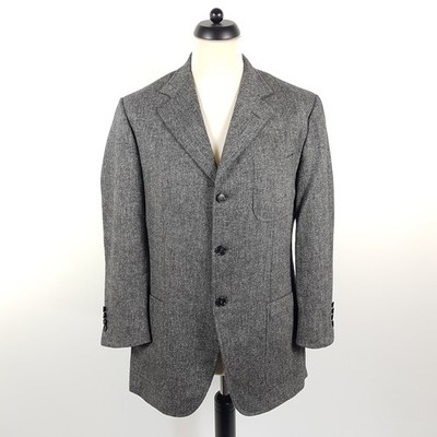 Etro Sakko Herren Gr. 48 (wie 24) Grau Wolle Tweed Jacke Jackett Business