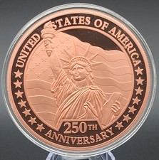5 oz .999 Copper Round US 250th Anniversary Statue of Liberty  1776-2026