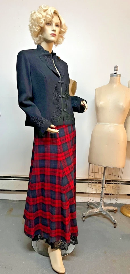 Jaqueta bordada RARA PRETA vintage J Peterman tirolesa pergaminho tamanho 6 busto 36 - Imagem 4 de 4