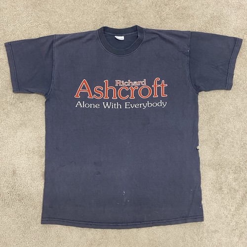 T-shirt vintage Richard Ashcroft XL 2000 solo con tutti i thrashed Britpop - Foto 3 di 18