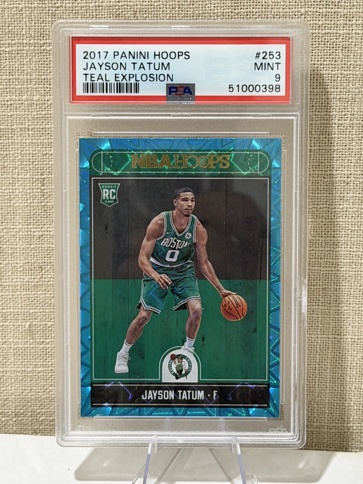 2017-18 Panini NBA Hoops - Jayson Tatum #253 Teal Explosion (RC) view 1