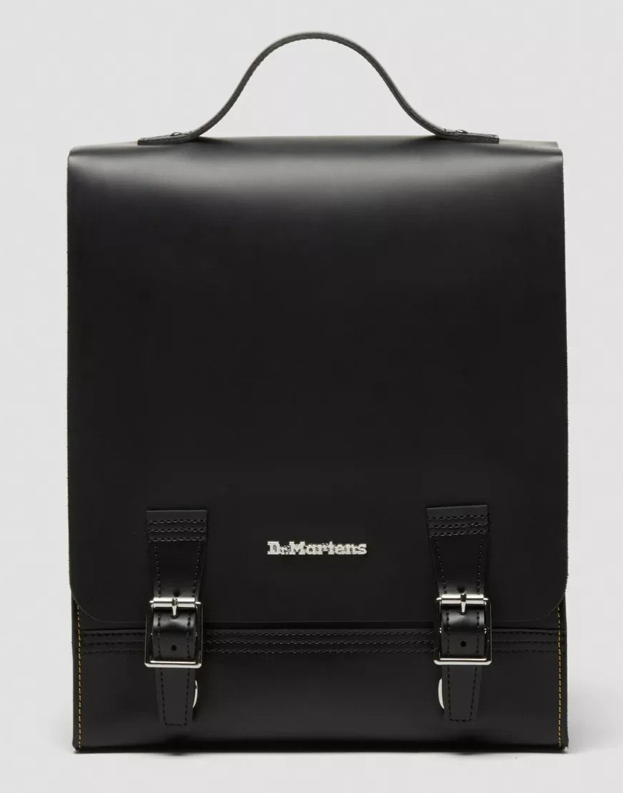 ZAINO PER LAPTOP DR. MARTENS AUTENTICA SCATOLA IN PELLE KIEV, NERO, AB104001