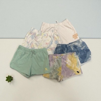 GIRLS  5 Pc. ABERCROMBIE & FITCH KIDS SLEEP SHORTS 2 Pairs 11/12 & 3 Pairs 13/14