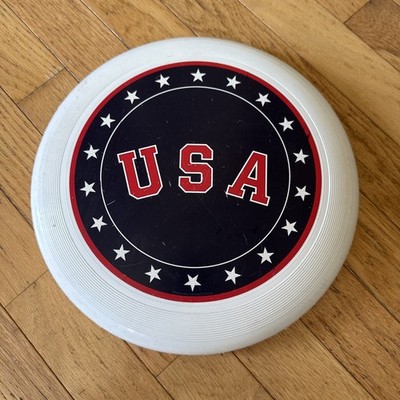Vintage Unbranded USA Flying Disc Frisbee Made In USA Stars And Stripes