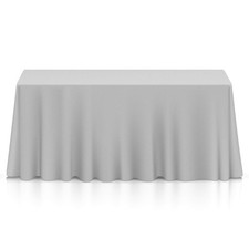 90 x 132 Inch Rectangular Tablecloth, Washable Polyester Fabric Table Cloth f...