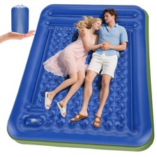 Double Sleeping Pad for Camping, Extra Thick 5 Inch Self-Inflating 2 Person C...