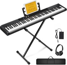 88 Key Semi-weighted Electronic Keyboard Piano,Full Size Digital Piano Portable