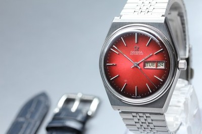 OMEGA Seamaster Red Dial 166.0848 Day-Date Cal.1020 Auto.35mm Watch Serviced