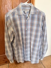 BANANA REPUBLIC Men  s Plaid Long Sleeve Shirt Size M
