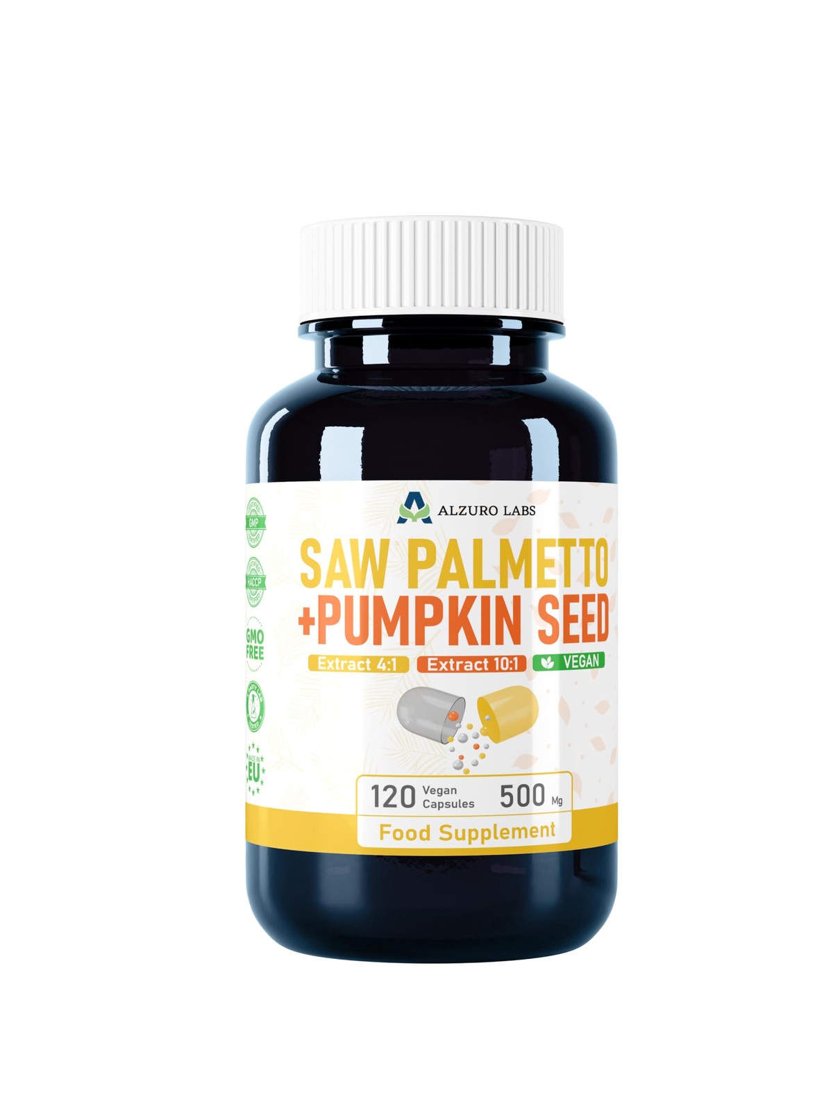 Alzuro Labs Saw Palmetto 500mg estratto | Ottimizzazione DHT e Prostata