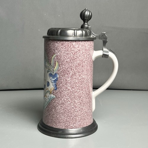Rosenthal Classic Rose Walzenkrug Bierkrug Stein Ansbach Stil Zinn Deckel/Sockel - Bild 2 von 17