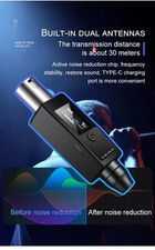 VK 38 UHF Wireless Microphone Converter XLR Transmitter And Receiver For — image 4