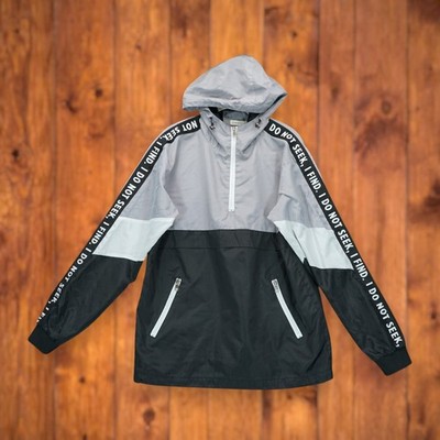 ONTTNO Hooded Jackets Men Patchwork Color Block Pullover Jacket Track Medium