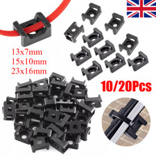 10-20x Cable Tie Wall Saddles Screw-In Wall Mounts Wire-Pipe Holders Clips Clamp