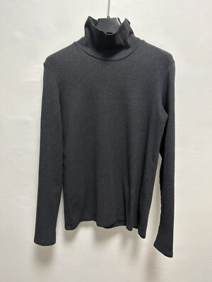 Uniqlo Long Sleeve Turtleneck Charcoal Grey Cotton XS/S Women