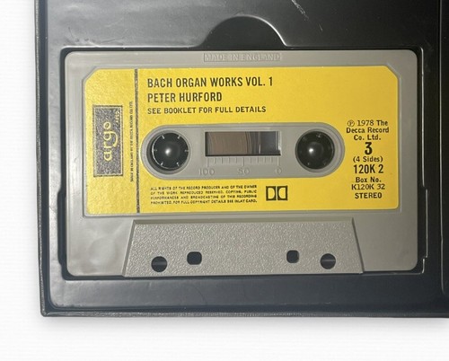 J.S. Bach The Organ Works Volume 1, 2, 3 & 4 on 8 Cassettes Box Set Rare VTG - Picture 6 of 15