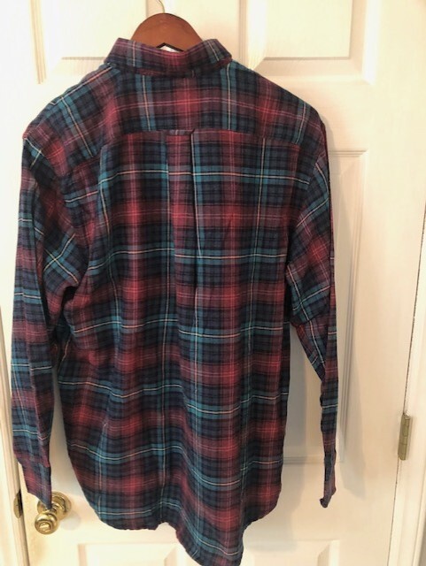 Izod Men's Stratton Flannel Shirt LG
