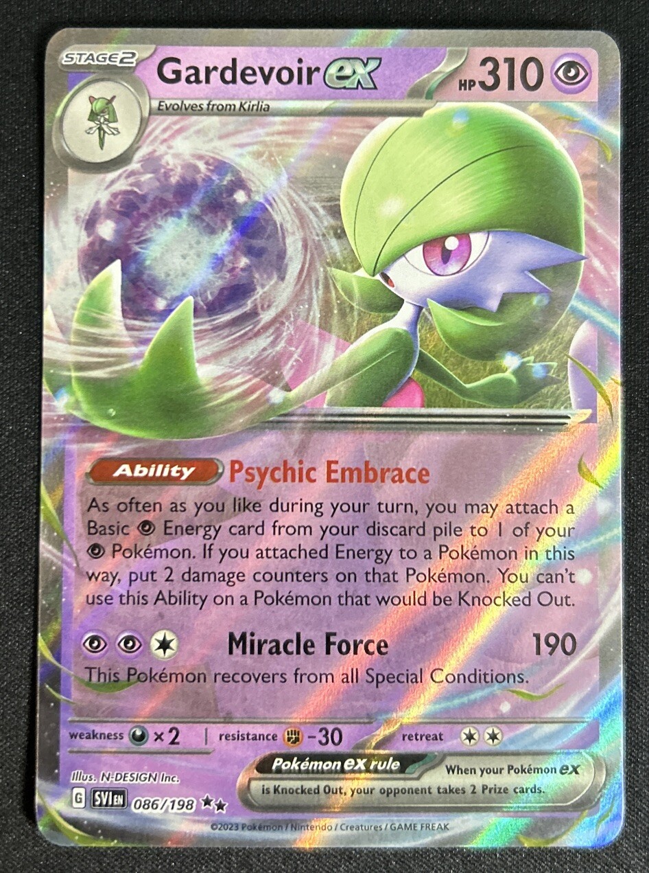 Gardevoir ex 086/198 Scarlet & Violet Base Double Rare Pokemon TCG Card NM
