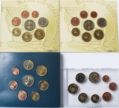 4 x Euro KMS Kursmünzensatz Zypern 2008 / 2020 OVP 32 Münzen