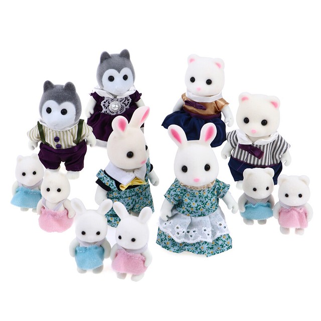 1:12 Forest Animal Families Forest Mini Rabbit Bear girl play house doll Toys PM 1:12 Forest Animal Families Forest Mini Rabbit Bear girl play house doll Toys PM
