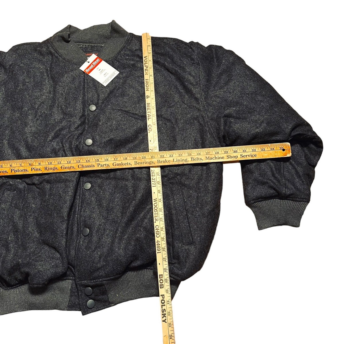 Regal Wear Charcoal Wool Bomber Jacket Size 4XL NEW | eBay Regal Wear Charcoal Wool Bomber Jacket Size 4XL NEW | eBay