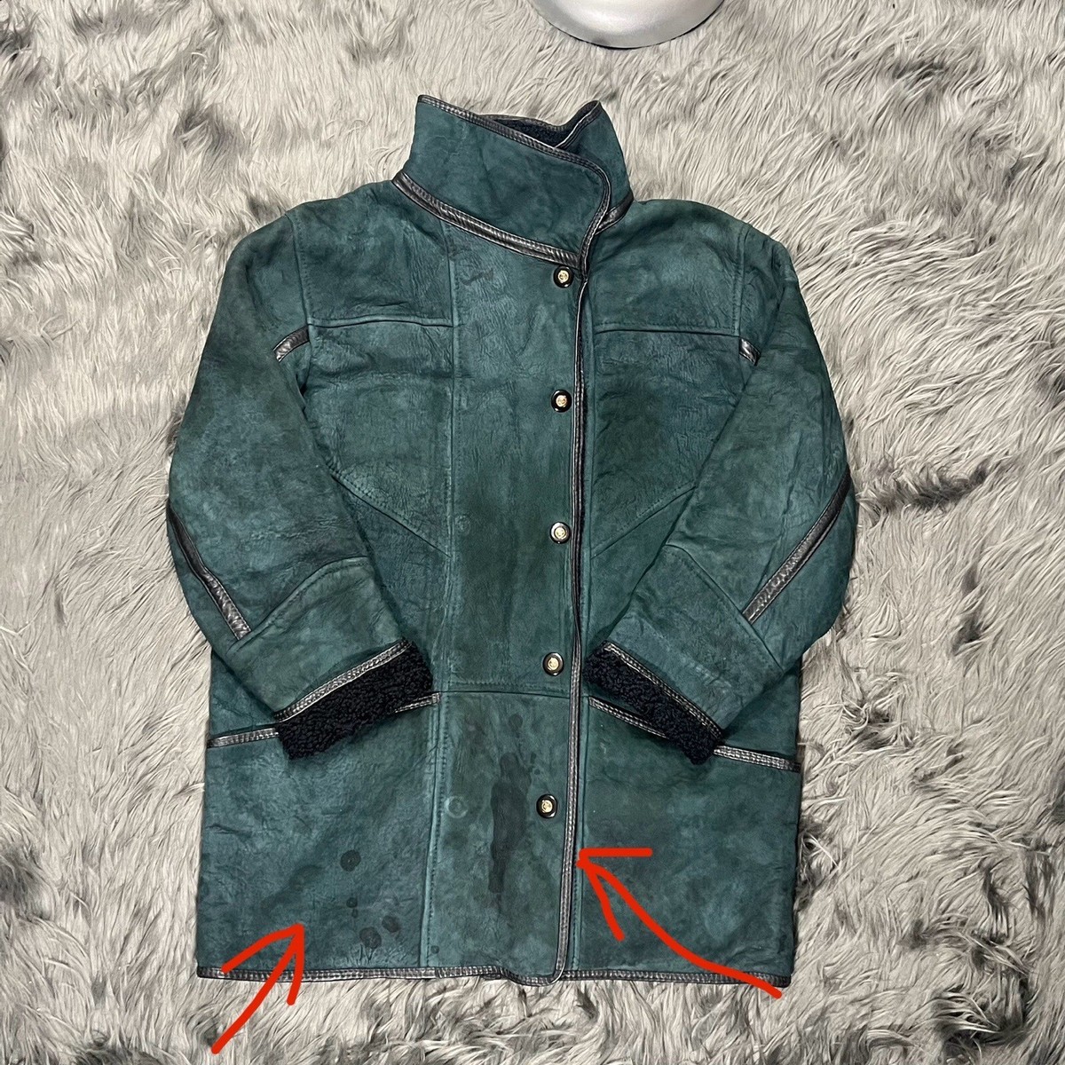 Skin Deep New Zealand Women's Jacket Coat Handmade Sheepskin Green