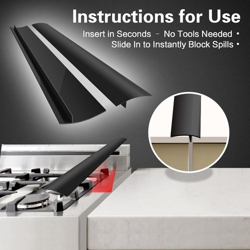 Stove Counter Gap Covers 2-Pack, Heat Resistant Stove Gap Filler,stove guards... - Bild 3 von 6