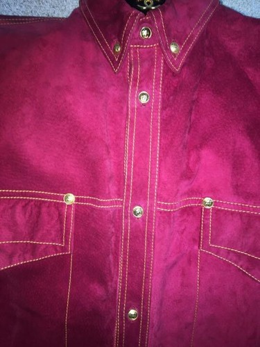 Authentic Gianni Versace Vintage Mens Suede Jacket Size L - Picture 2 of 3