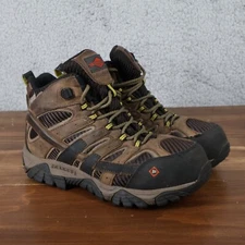 Merrell Shoes Mens 7M Brown Moab 2 Ventilator Comp Toe Safety Work Boot
