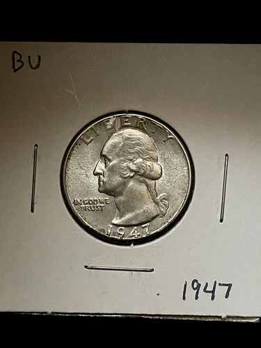 1947-P Washington SILVER Quarter-90% Silver Absolute GEM BU