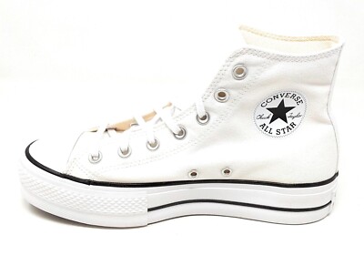 Converse Damen Canvas Schuh Modell Platform 560846C Weiß Schwarz