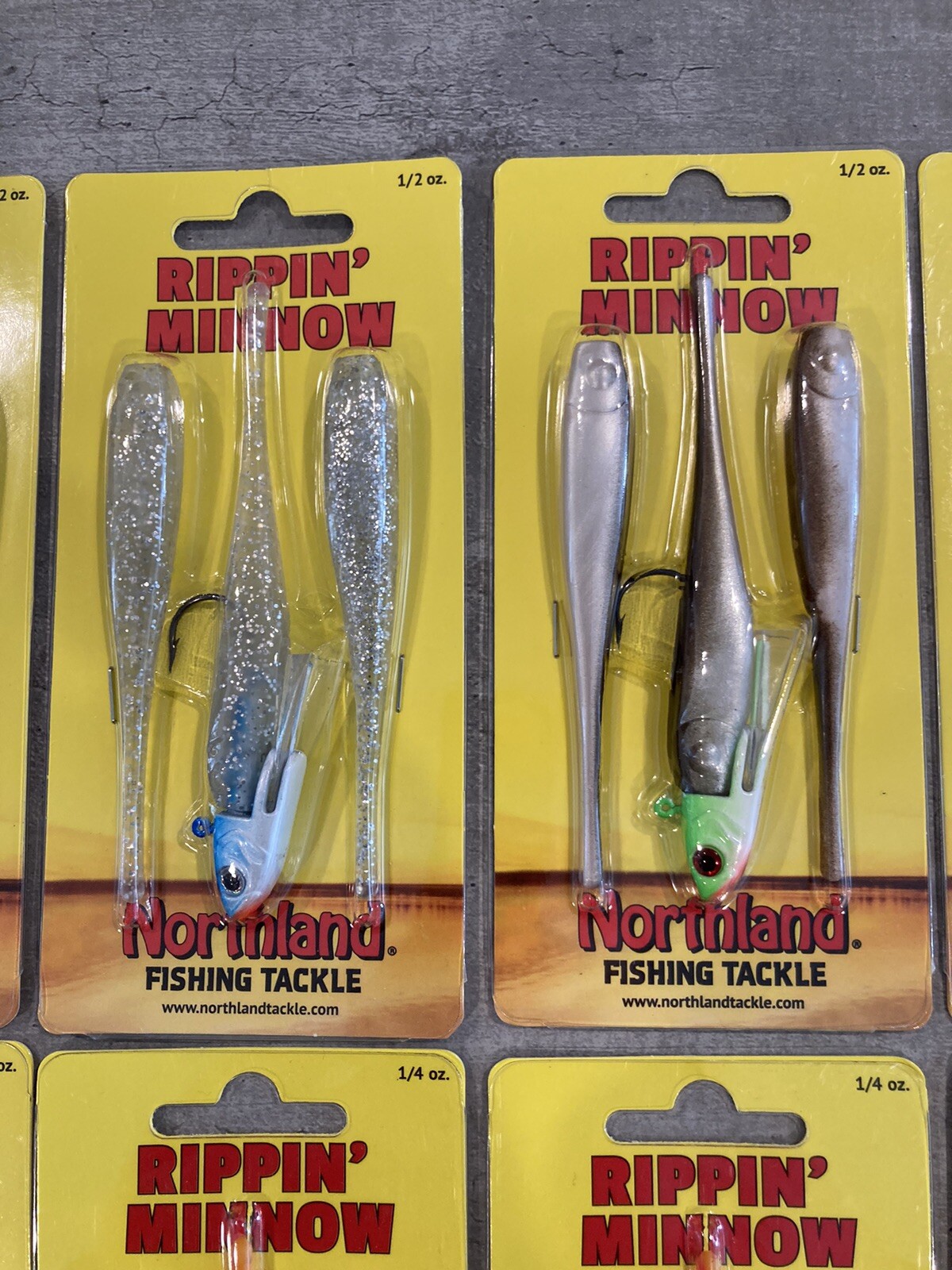 Lot of 30 Packs Rippin' Minnows - Northland - 1/2, 5/16, 1/4 oz - Mixed Colors
