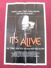 IT'S ALIVE FOLDED US ONE SHEET POSTER LARRY COHEN  JOHN RYAN SHARON FARRELL 1974