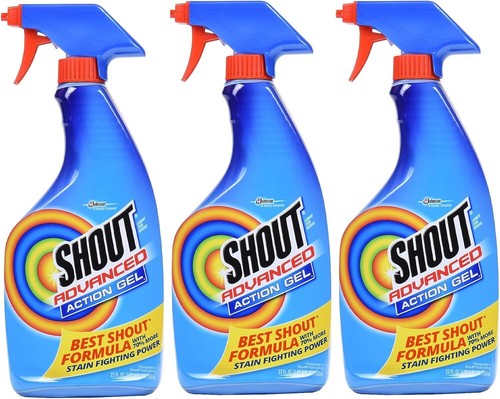 3-Pack Shout Advanced Laundry Stain Remover Gel, Breaks Down 100+ of Stains 22oz - 第 1/7 張圖片