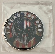 Punisher - Flag - I Plead The 2nd -Marvel -Pro size 32mm Slim - Golf Ball Marker