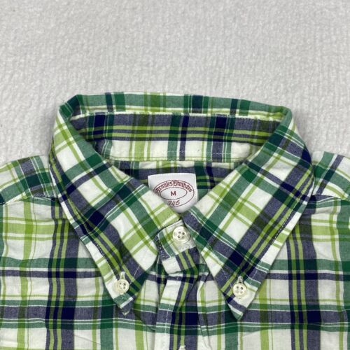 Brooks Brothers Shirt 346 Mens Medium Green Plaid Button Down Long Sleeve - Picture 3 of 10