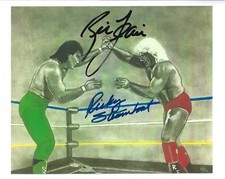M4221  RICKY STEAMBOAT  RIC FLAIR Autographed  Wrestling Photo w/COA