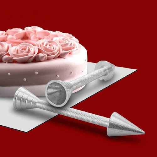 2 Pcs Piping Stick Work Rose Icing Making Cone Holder Cake Decorating - Foto 11 di 12