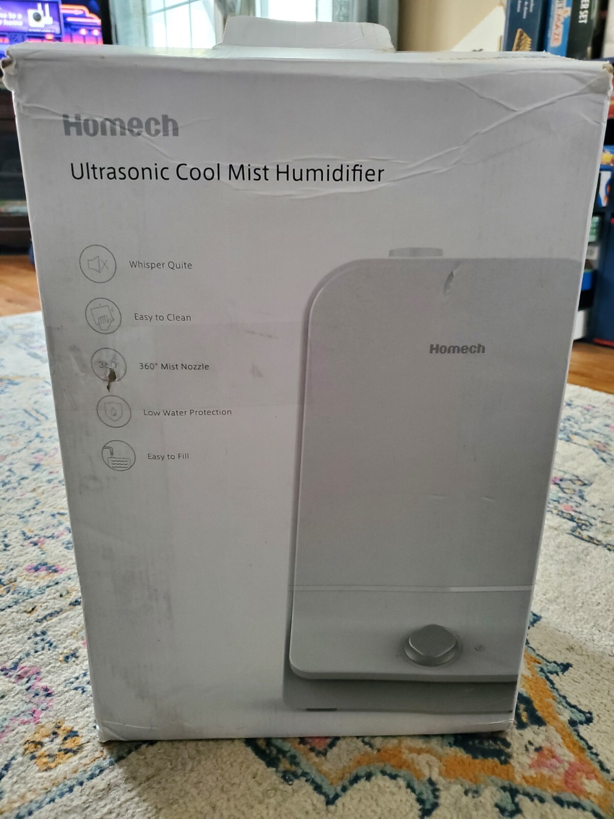 Homech Large Room Ultrasonic Cool Mist Humidifier - HM-AH003 - Never Used 