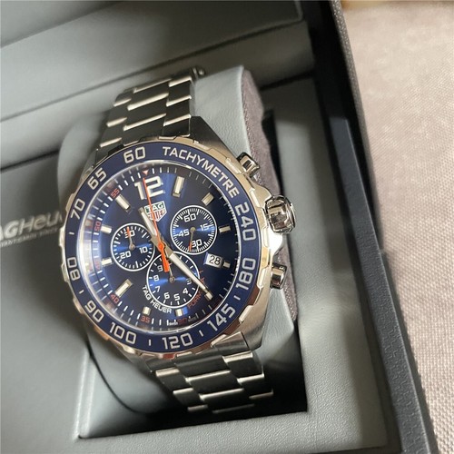 Orologio Uomo TAG Heuer Formula 1 QUARZO Cronografo BLU 43 CAZ1014.BA0842 - Foto 3 di 8