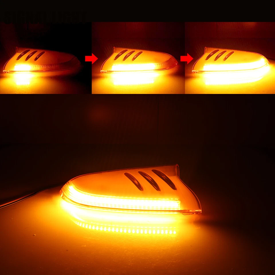 Juego de luces LED de espejo retrovisor lateral con lente ámbar conductor pasajero diestro derecho derecho para 02-09 Chevy GMC Foto 2 de 4